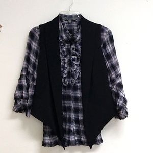 Gender Bias limited edition Top with Vest, Sz Small